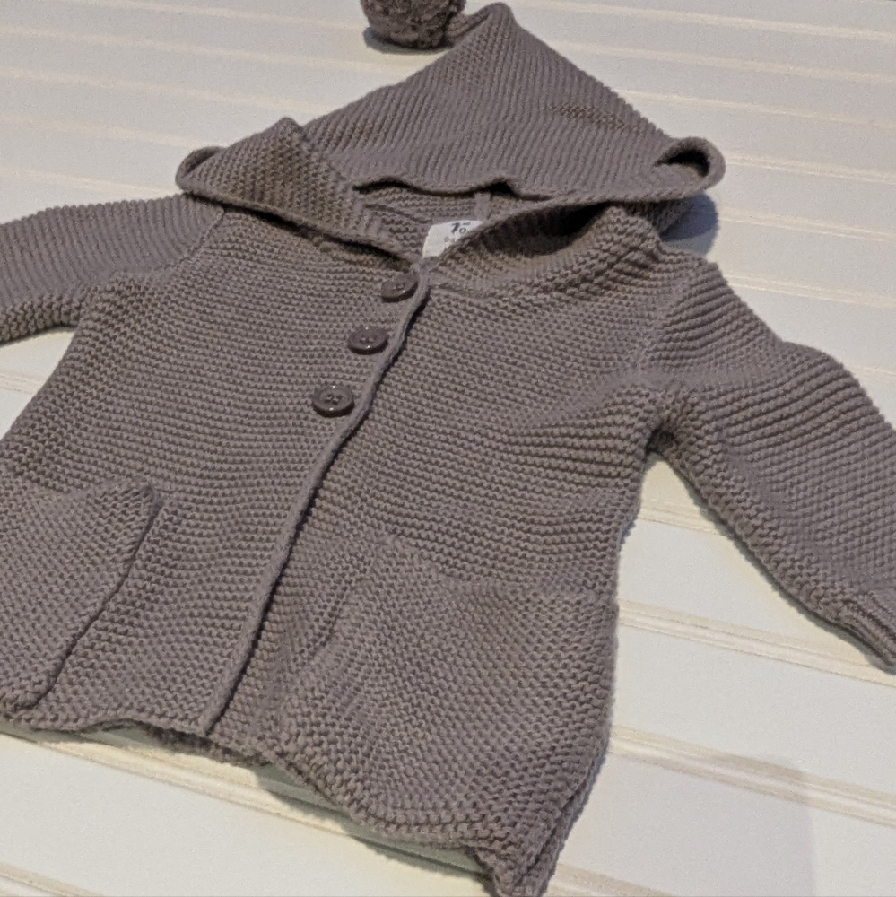 O2 Baby Knit Cardigan With 3 Button Closure - Picture 4 of 5
